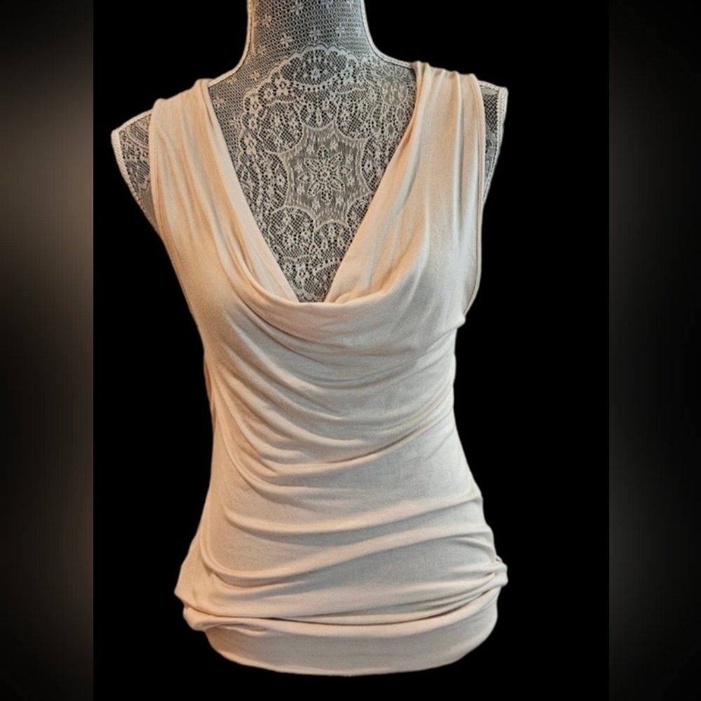Cowlneck Sheer Back Top sz Medium.